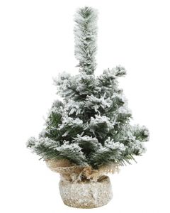 Kaemingk Imperial Mini Snowy Christmas Tree - Indoor - Green/White - dia 30cm - H 45cm
