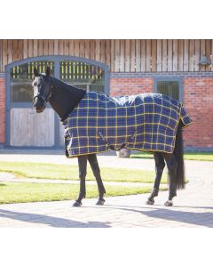 Shires Tempest Plus Lite Stable Rug - Navy Check
