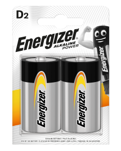 Energizer Alkaline Power Battery D Pack of 2