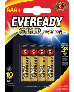 Energizer Eveready Gold Alkaline AAA Pack of 4