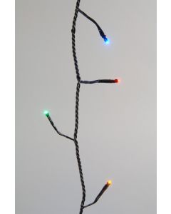 Kaemingk LED Outdoor Twinkle Lights 18m - 240 Bulb Multi Coloured With Black Cable
