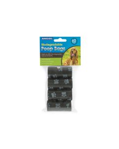 Ancol Paws For The Earth Refill Dog Poop Bag Rolls - 4 x 15 Bags - 12 Pack