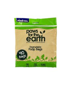 Ancol Paws For The Earth Flat Pack Dog Poop Bag - 40 Bags