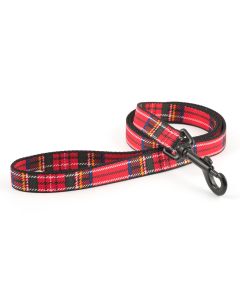 Ancol Tartan Dog Lead - 1m x 19mm - Red - Tartan