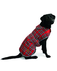 Ancol Highland Tartan Dog Coat - Medium - Red - Tartan