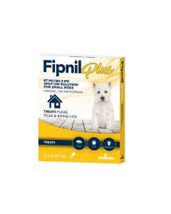 Fipnil Plus Spot-On For Small Dogs 2-10Kg - 3 Pipettes