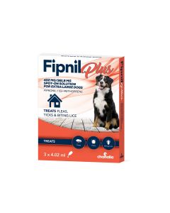 Fipnil Plus Spot-On For Extra Large Dogs 40-60Kg - 3 Pipettes
