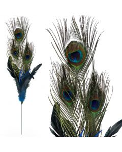 Davies Products Peacock Feather Pick Christmas Tree Decoration - 55cm