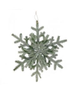 Davies Products Christmas Decoration Snowy Snowflake Wreath - 60cm 