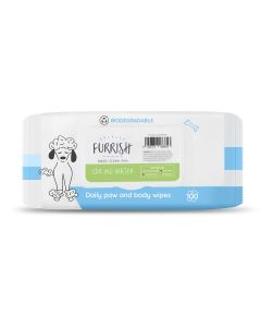 Furrish Daily Paw & Body Dog Wipes Spring Water - 100 Pack