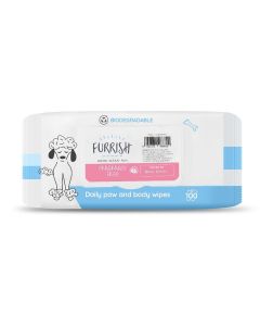 Furrish Daily Paw & Body Dog Wipes Fragrance Free - 100 Pack