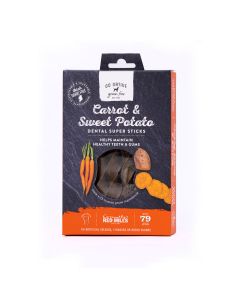 Go Native Dental Super Sticks Dog Treats - 150g - Carrot & Sweet Potato
