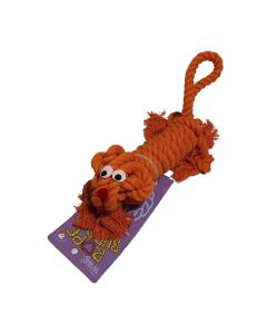 Henry Wag Rope Buddy Dog Toy - Small - Orange - Squirrel