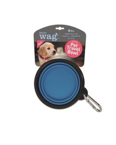 Henry Wag Pet Travel Bowl - Large - Blue - 750ml