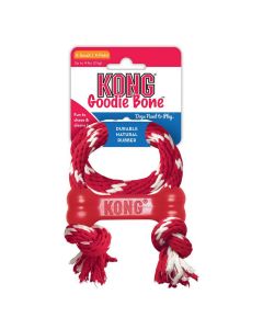 Kong Goodie Bone With Rope - X Small - Red