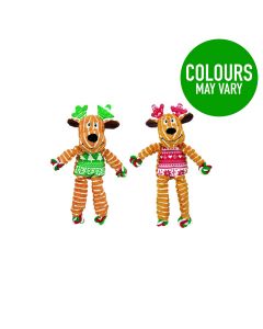 KONG Christmas Holiday Floppy Knots Reindeer - Assorted Colours - Small/Medium