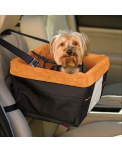Kurgo Skybox Booster Dog Seat - Small - Black / Orange