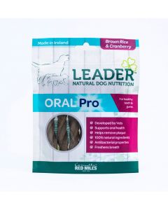 Leader Oral Pro Dog Dental Sticks - 130g - Brown Rice & Cranberry