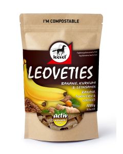 Leovet Leoveties Banana, Turmeric & Linseed Treats - 1kg
