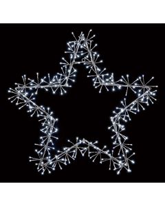 Premier Silver Star Christmas Lights Cluster - 90cm