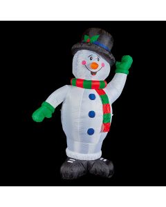 Premier Inflatable Waving Snowman Christmas Decoration- 1.8m
