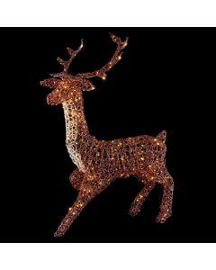 Premier Soft Acrylic Stag Christmas Lights Decoration - Twinkling Warm White - 300 LED - 1.4m