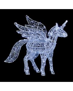 Premier Soft Acrylic Pegasus Christmas Lights Decoration - Cool White - 200 LED - 1m