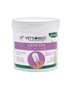 Vets Best Clean Ear Finger Pads - Pack of 50