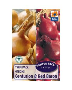 De Ree Twin Pack Centurion & Red Baron Onion Sets - 2 x 25 pcs