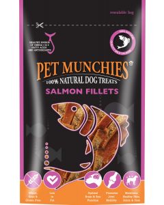 Pet Munchies Salmon Fillets - 90g - Salmon Fillets - Pack of 8