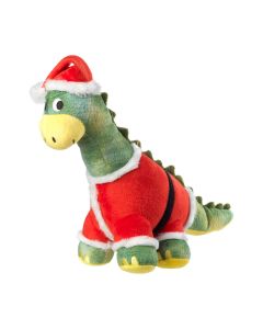 House of Paws Dinosaur Toy - Diplodocus with Santa Hat