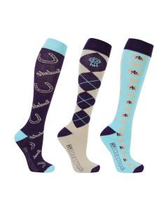 Hy Equestrian Thelwell Collection Country Socks (Pack of 3)