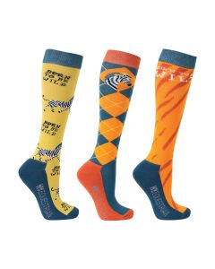 Hy Equestrian Born To Be Wild Socks (Pack Of 3)