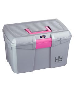 HySHINE Tack Box - Silver/Raspberry