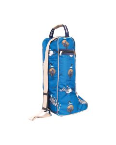 Hy Equestrian Thelwell Collection Jumps Boot Bag - Classic Blue/Taupe/Navy