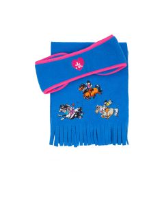 Hy Equestrian Thelwell Collection Race Fleece Headband And Scarf Set