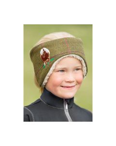 British Country Collection Fat Pony Childrens Tweed Headband - One Size - Olive Tweed