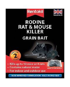 Rentokil Rodine Rat & Mouse Killer Grain Bait - 2 Sachets