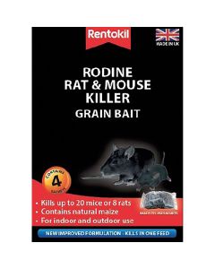 Rentokil Rodine Rat & Mouse Killer Grain Bait - 4 Sachets