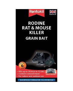 Rentokil Rodine Rat & Mouse Killer Grain Bait - 6 Sachets