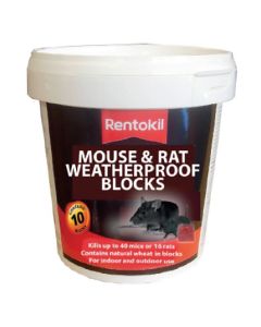 Rentokil Mouse & Rat Weatherproof Blocks - Pack of 10