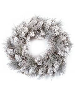 Premier Silver Tip Christmas Wreath - 50cm