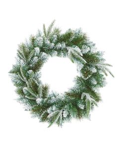 Premier Fairmont Fir Christmas Wreath with Silver Glitter - 50cm